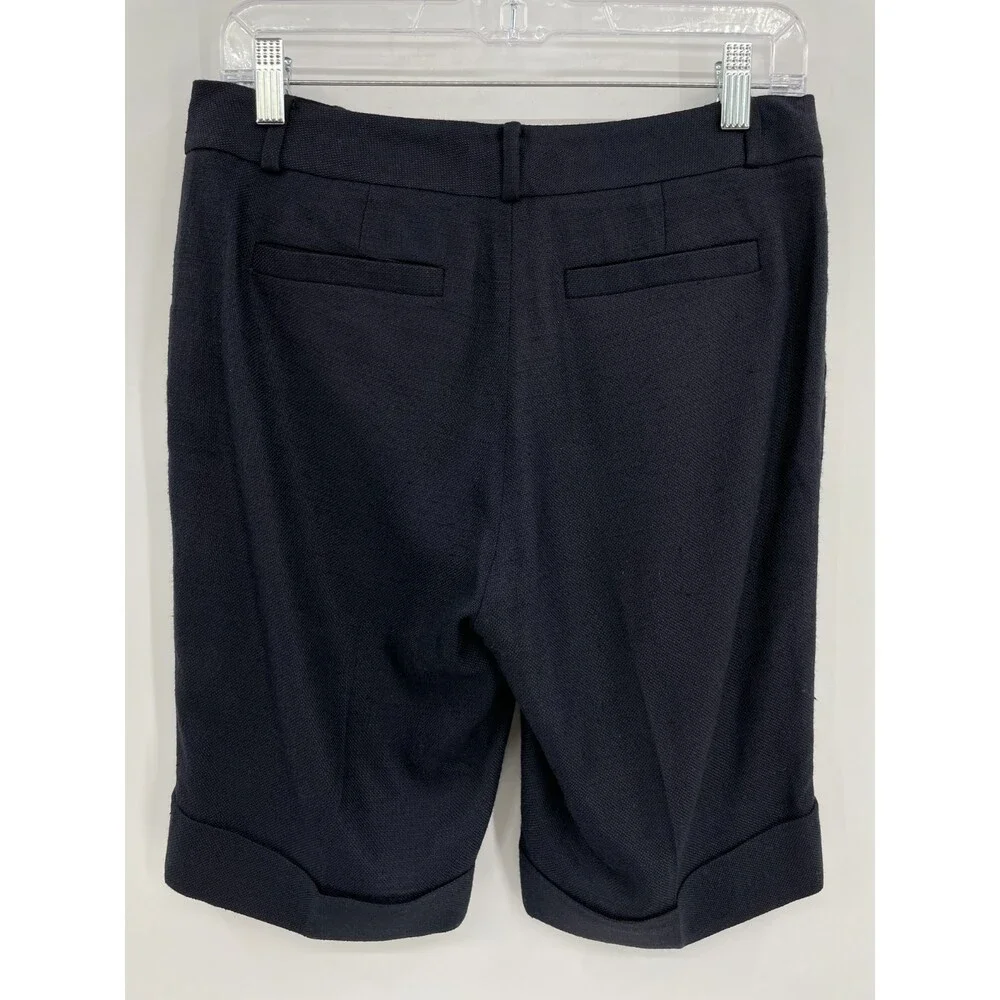 KATE SPADE Navy Blue Chino Style High Rise Bermuda Shorts Size 6